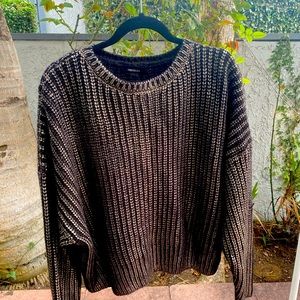 Forever 21 black and gold holiday sweater.